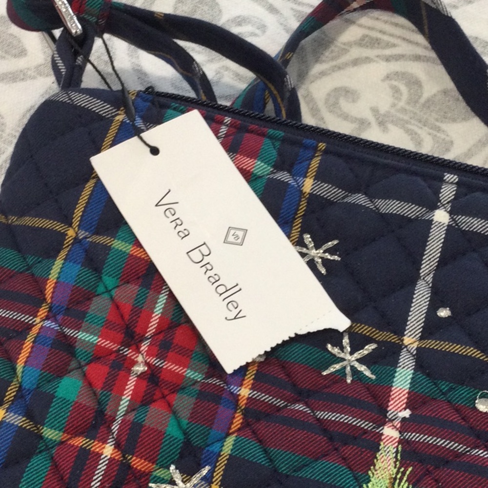 Vera Bradley Plaid Crossbody Bag with Scottie Dog Design - Picture 6 of 10